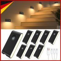 Led Nachtlicht Mit Bewegungsmelder 8 StüCk Aufladbar Usb FüR Treppe Flur