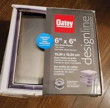 RELN 6" x 6" Stainless Steel Square Shower Drain.