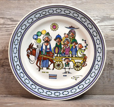 Hand Painted 11" Decorative Plate Signed J.B.H From the Egyptian Folklore