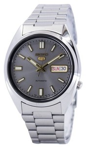 Seiko 5 Automatic SNXS75K1 Mens Watch Stainless Steel Grey Dial Day/Date 30M