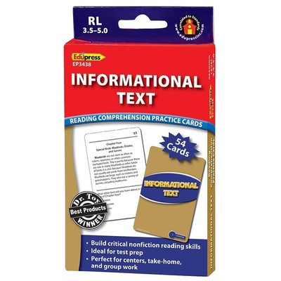 Educational Flash Cards Set Of 54 Informational Text Test Prep Study Aid