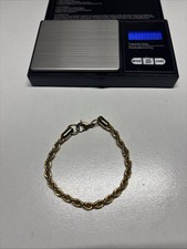 9ct Gold Plated Rope Chain Bracelet
