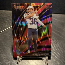 2025 Panini Select Andres Borregales Club Level Pink Shock Prizm RC Patriots