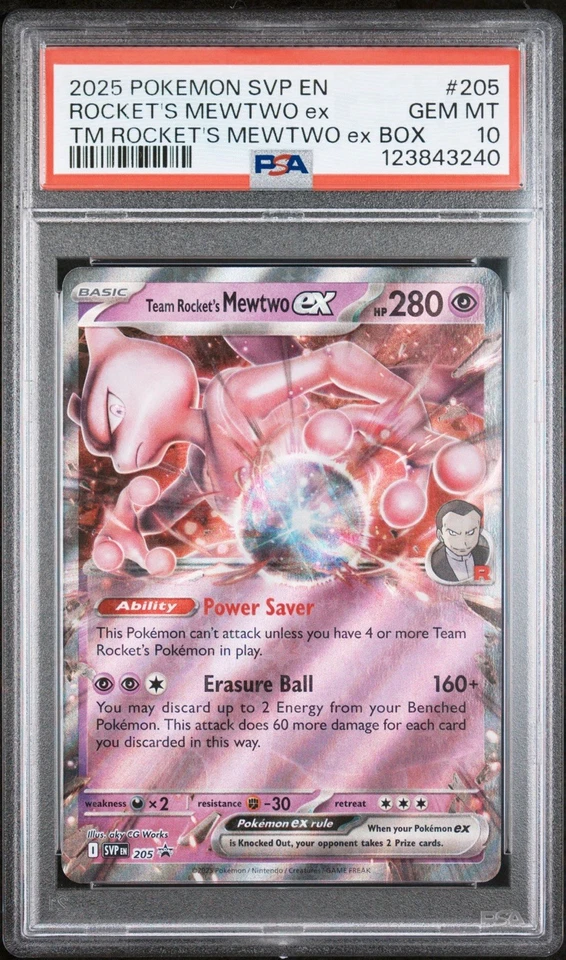 PSA 10 - Team Rocket's Mewtwo ex 205 Sv: Scarlet & Violet Promo Cards Holo - Image 3 of 4