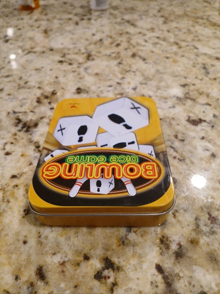 Cardinal Bowling Dice Game in Collectible Tin 10 Dice Score Pad Instructions - Image 4 of 4