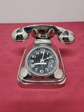 MCM Style Cast Aluminum Telephone Desk Clock ...