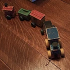 Fisher-Price Choo Choo Vintage Wooden Pull Toy Train for Ages 1-2, 3-4, 4-7