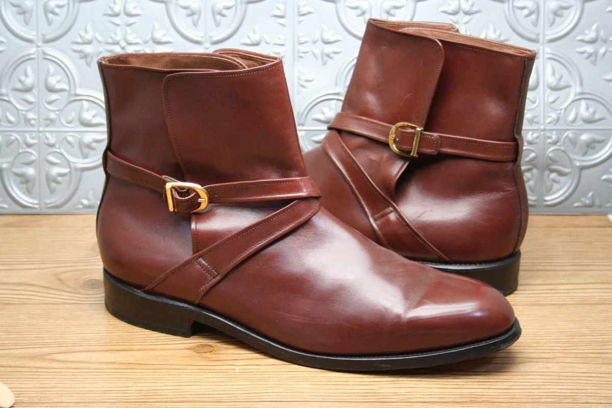 Allen Edmonds Rainier Monk Strap Boots Mens 9C Mahogany Leather 9986 USA Made Brown C Allen Edmonds Boots for Men for Sale | Shop New  main image 2