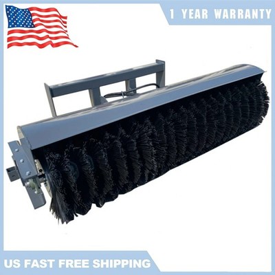 AGT 72inch Skid Steer Hydraulic Angle Broom Sweeper Loader Attachment 16-21 GPM