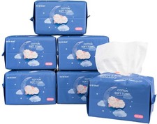Dry Baby Wipes, Made of 100 cotton, Chemical-Unscented, Ultra Absorbent Cotton,