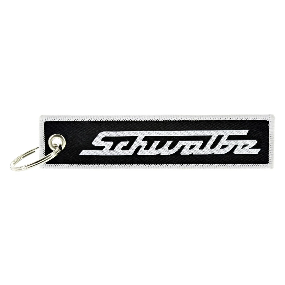 MZA Schlüsselanhänger "Schwalbe", aus Stoff, Farbe: Schwarz/Weiß