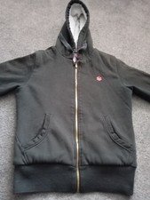 Backswing Apres Ski Womens Size 12 Full Zip Hoodie Fleece Jacket Black