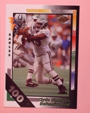 1992 WILD CARD 100 STRIPE #13 CLYDE SIMMONS PHILADELPHIA EAGLES