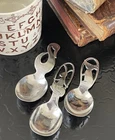 Rare International Sterling Silver Baby Spoon Trio Rabbit Swan Mouse American