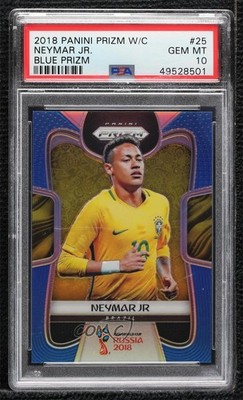 2018 Panini Prizm World Cup Blue Prizm 59/199 Neymar Jr #25 PSA 10 GEM MT 05bt
