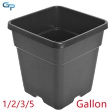 Re-Usable Square Nursery Pot Plastic Grow Pots Plant Garden 10PCS 1/2/3/5Gallon