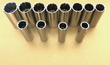 New Craftsman 38 Metric 12pt Deep Socket Set 10-19mm 21-22mm 12pc 12-point New Craftsman 38 Metric 12pt Deep Socket Set 10-19mm 21-22mm 12pc 12-point