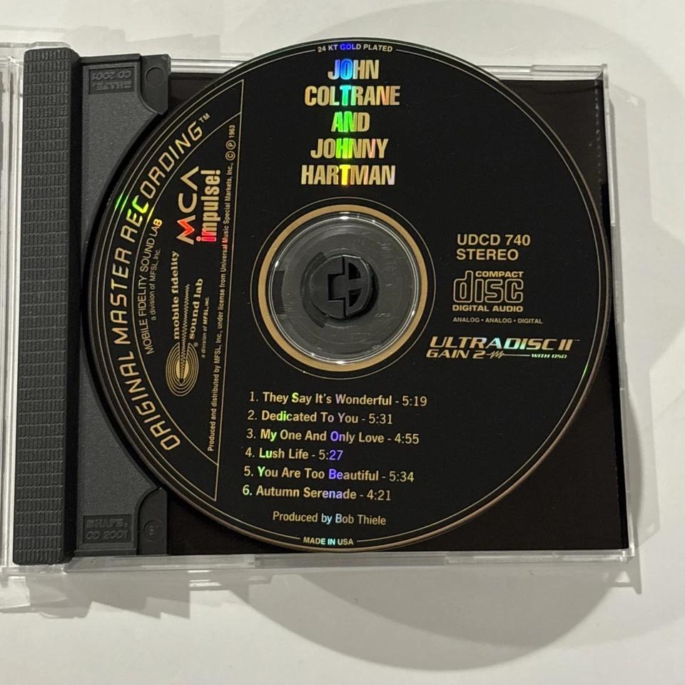 John Coltrane And Johnny Hartman MFSL 24k Gold CD Original Master Recording Foto 4 de 4