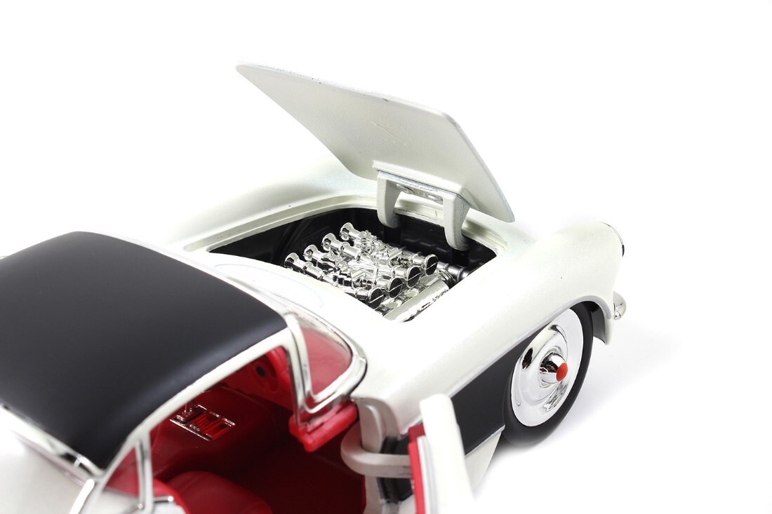 Jada 1:24 Big Time Muscle 1957 Chevrolet Corvette White Diecast