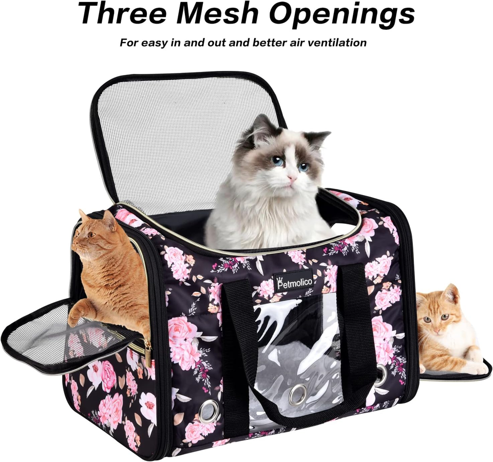 Cat Carrier Dog Carrier, Airline Approved Soft Pet Travel Carrier with