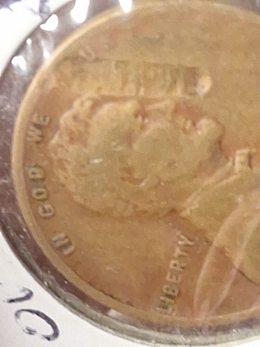 1926 Strike Through ERROR - US Mint Lincoln Wheat Cent - Picture 3 of 5