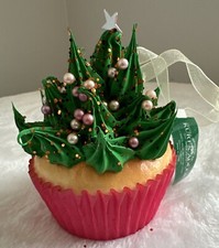 Kurt Adler Soft Foam Cupcake Ornament Christmas Green Icing Sprinkles 3.5  