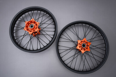 ''Pair of rims / spoke wheels front rear cross KTM EXC 250 2011-2015 21''''/19''
