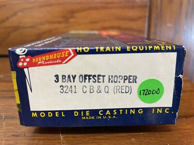 Roundhouse - HO Scale - 3241 - CB&Q - 3-Bay Offset Hopper - Unassembled - 172000