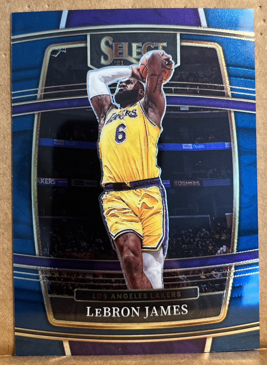 LeBron James 2021-22 Select Concourse Blue Retail Card #100 Los Angeles Lakers