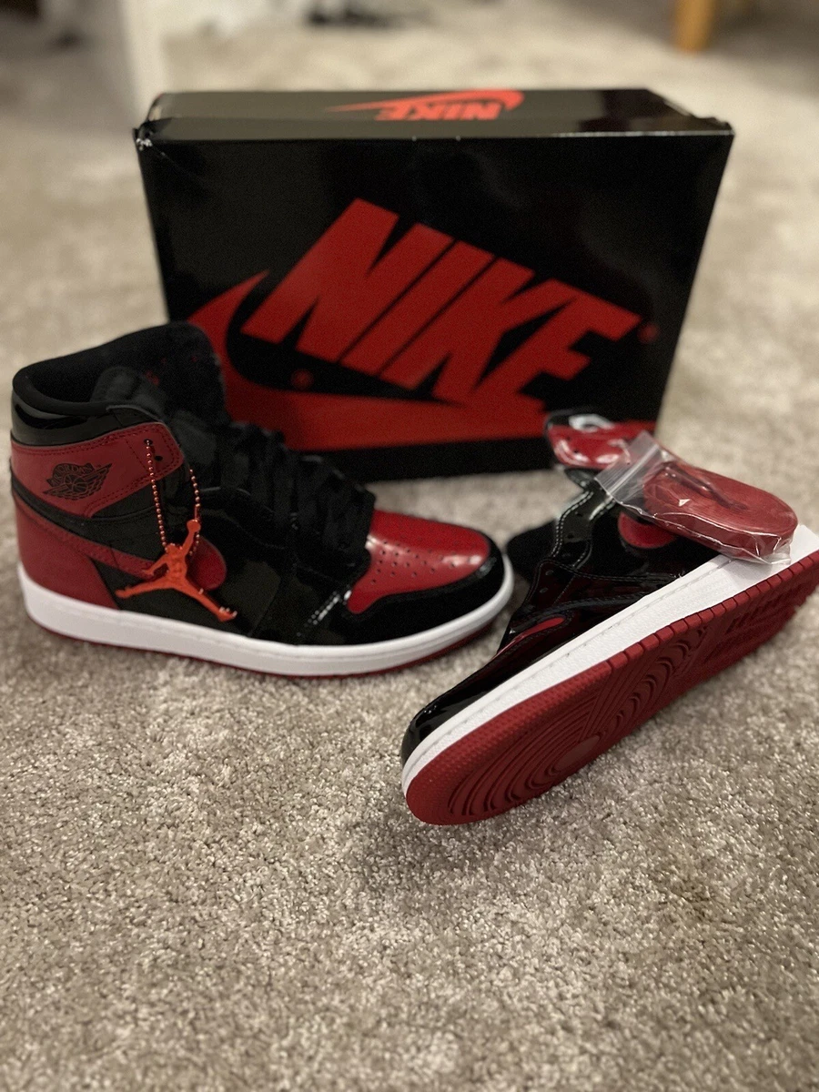 Air Jordan 1 Retro High OG Patent Bred Size UK 10.5 Brand New In