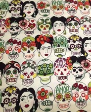 Gotas de Amor skulls Alexander Henry fabric
