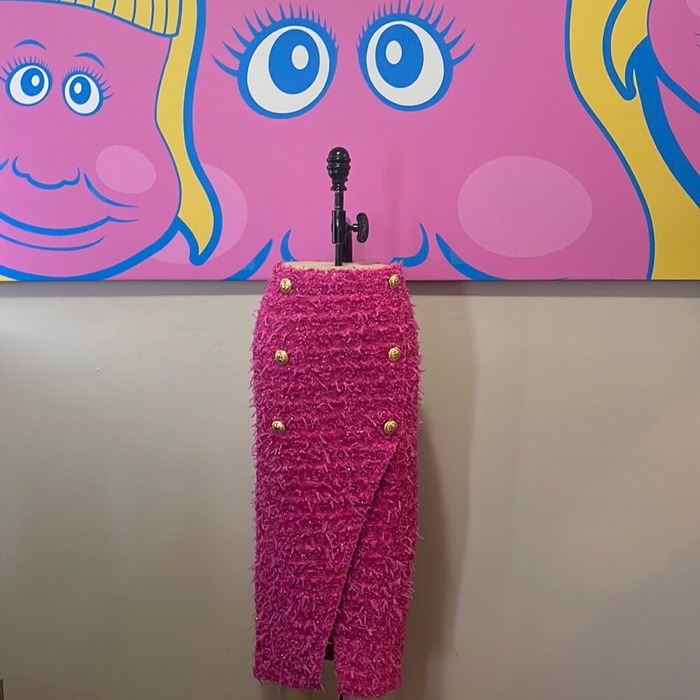 【関税&送料込】Balmain Skater Skirt Balmain | Balmain Knitted Skater Skirt | Midi Skirts