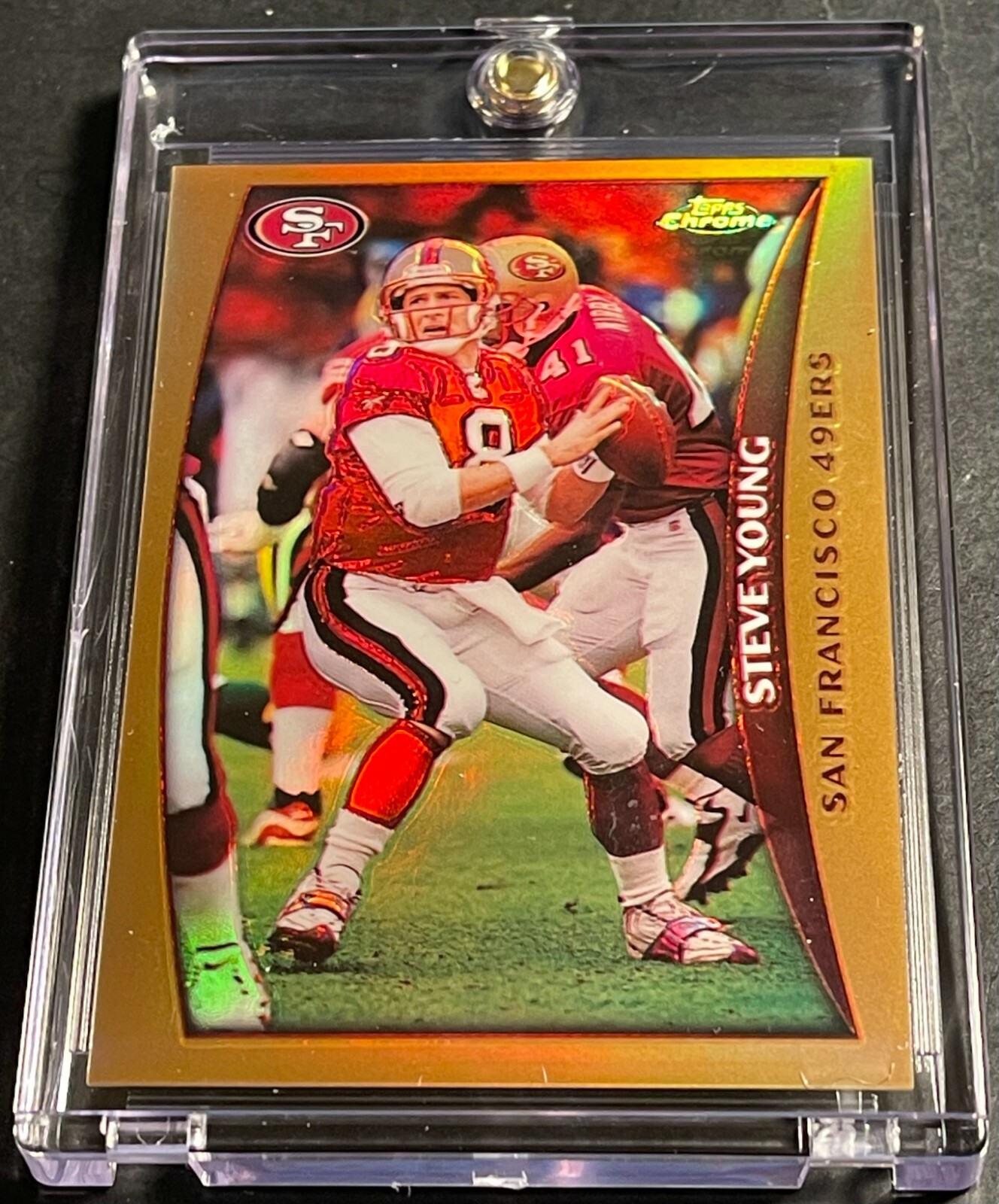 1998 STEVE YOUNG TOPPS CHROME REFRACTOR #149 FORTY NINERS HOF (871)