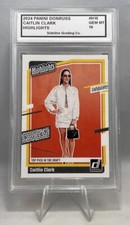 Caitlin Clark Graded Gem Mint 10 2024 Panini Highlights #1 Pick Draft Night