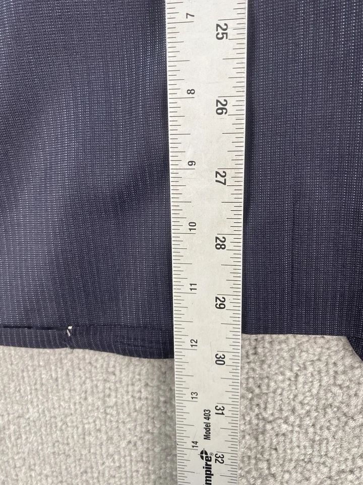 Chaqueta Traje Colección Versace 40 R Azul Marino Lana Seda Rayas Lujo Diseñador Deporte Foto 4 de 4