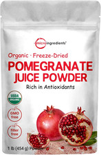 Organic Pomegranate Juice Powder Freeze Dried Cold Pressed 1 Pound Immune System