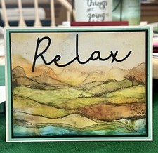 handmade Card Kit Stampin' Up Relax Serene Mountains Lake