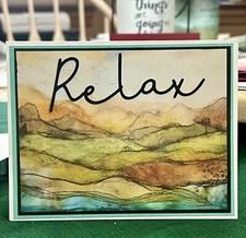 handmade Card Kit Stampin' Up! Relax Serene Mountains Lake