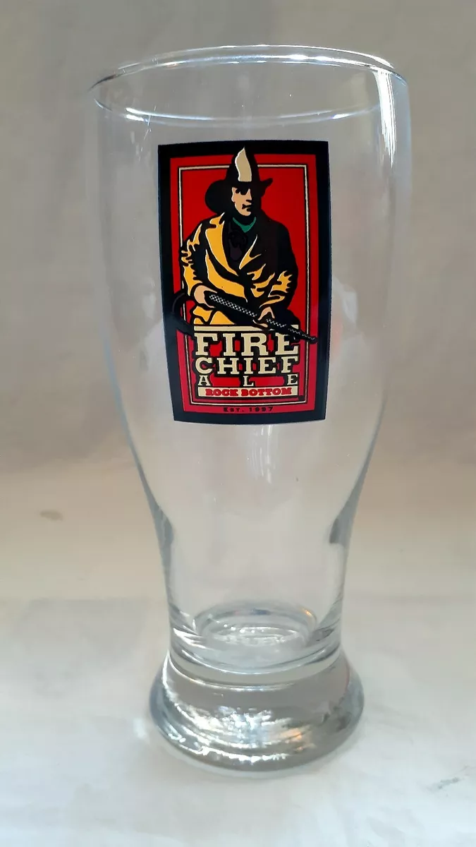 Fire Chief Ale Beer Glass - Rock Bottom Brewery Pre-owned Sharp