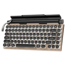Mechanical keyboard,Retro Typewriter Keyboard Electric Multi Devices Connection