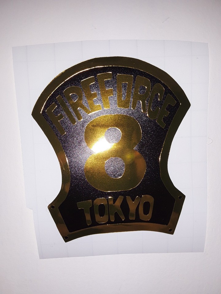 Fire Force 8th Company Tokyo Logo Symbol Holo Sticker Vinyl Decal ...