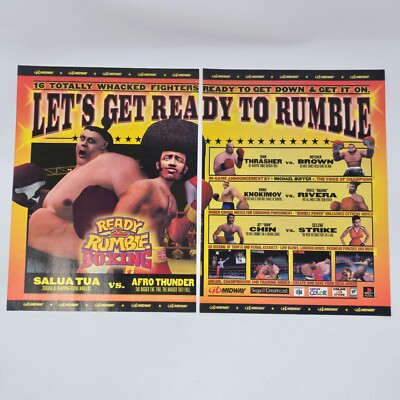 Ready Rumble Boxing Dreamcast N64 PS1 Whack Print Ad/Poster