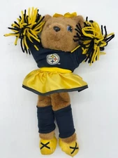Vintage 1997 Stuffins Pittsburg Steelers Plush Cheerleader 14” Stuffed Bear NWT