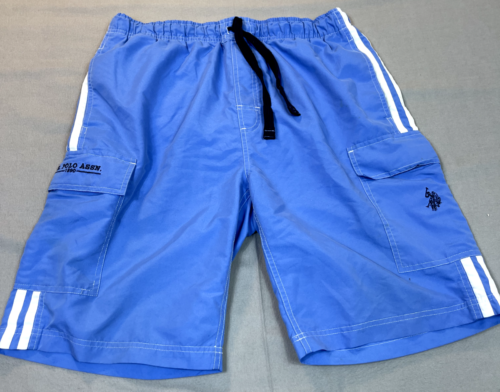 us polo assn Men's Size Large Blue Cargo Swim Trunks - Picture 1 of 12
