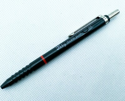 NOS Rotring Tikky  Double Push retract mechanical pencil 0.5mm black Free Ship