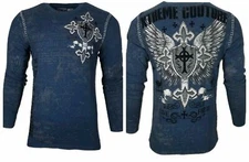 Xtreme Couture by Affliction Men's Thermal shirt Pro Faith Biker