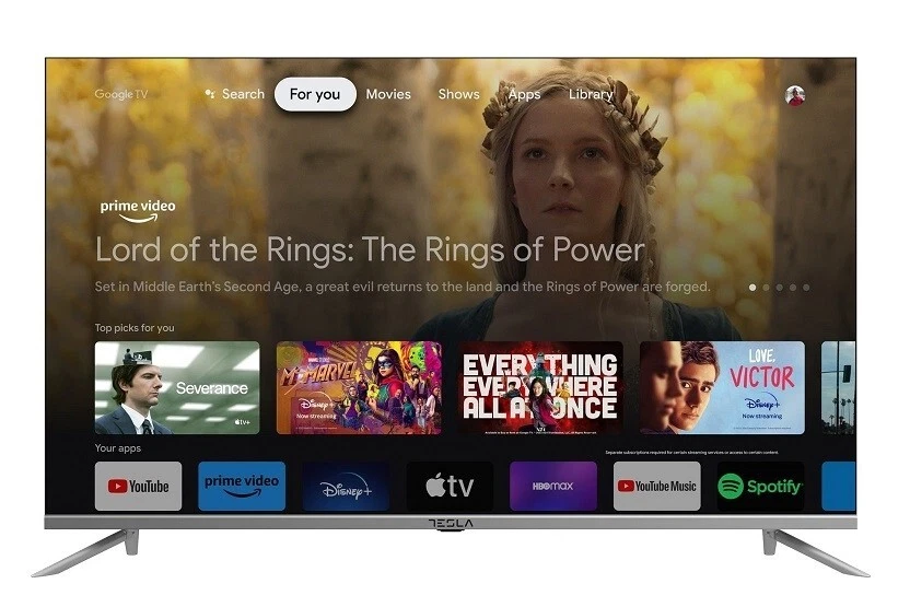 TV 32" TESLA 32S635SHS SERIE 6 HD GOOGLE TV SMART WIFI SILVER NO SAMSUNG NO 4K