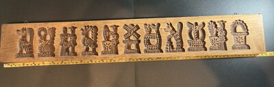 Springerle 11 Figures Vintage Wood Mold. Made In Europe, Good Condition.