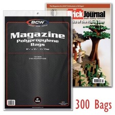 300 Magazine Poly Bags Safe Storage 2 Mil High Quality Holders By BCW