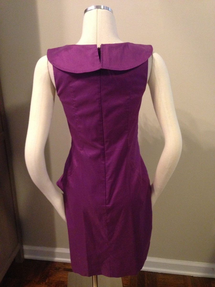 suzi chin for maggy boutique purple dress Suzi Chin Maggy Boutique Women's Size XL-14 Purple Solid Short Sleeves Dress